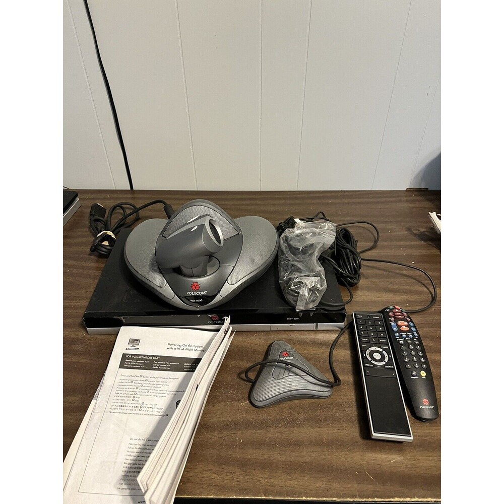 POLYCOM QDX 6000 VIDEO CONFERENCE WITH VSX 7000 & Microphone